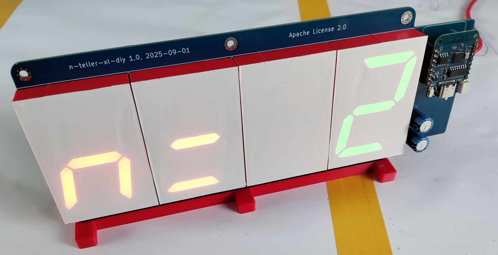 n-teller-xl-diy is an IoT device that displays the number of checked in participants and visitors at the hackerspace called Revelation Space (or RevSpace).